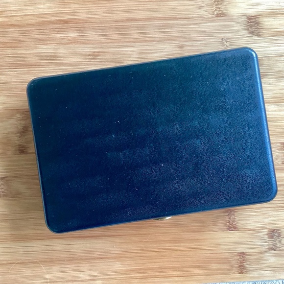 Vintage Black Gold Leather Red Velvet Men's Jewel Box Valet Station Travel Case - Picture 4 of 13